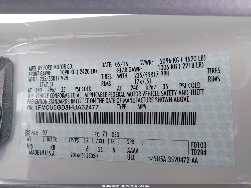 2017 Ford Escape SE photo 9