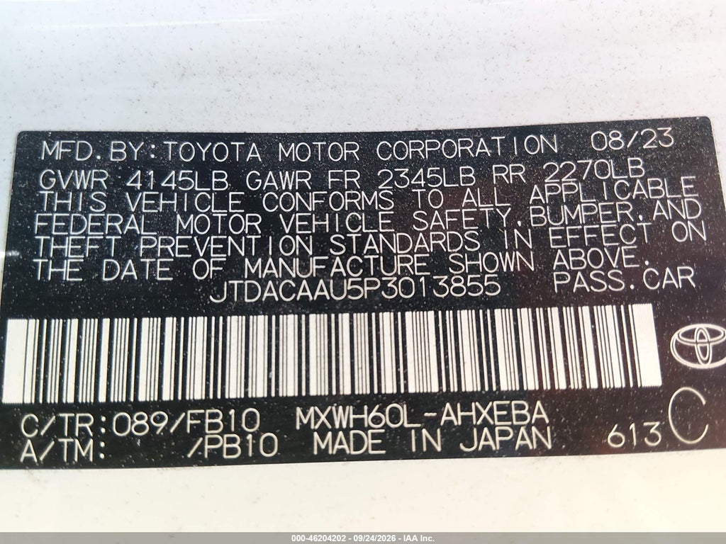 2023 Toyota Prius LE photo 9