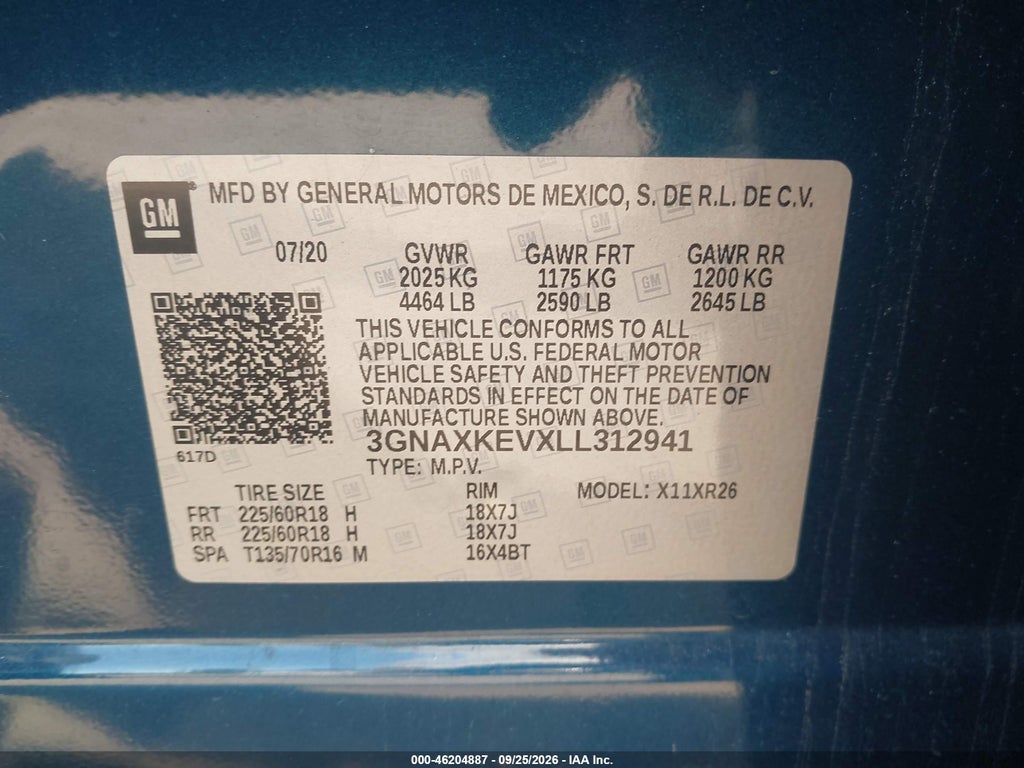 2020 Chevrolet Equinox FWD LT 1.5L Turbo photo 9
