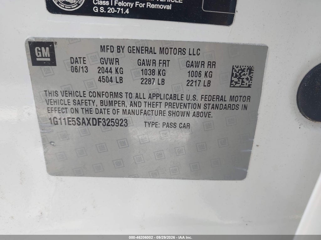 2013 Chevrolet Malibu 2LT photo 9