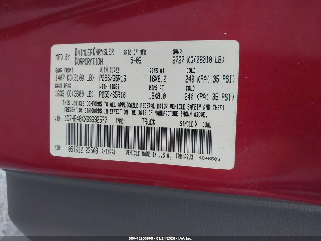 2006 Dodge Dakota SLT photo 9