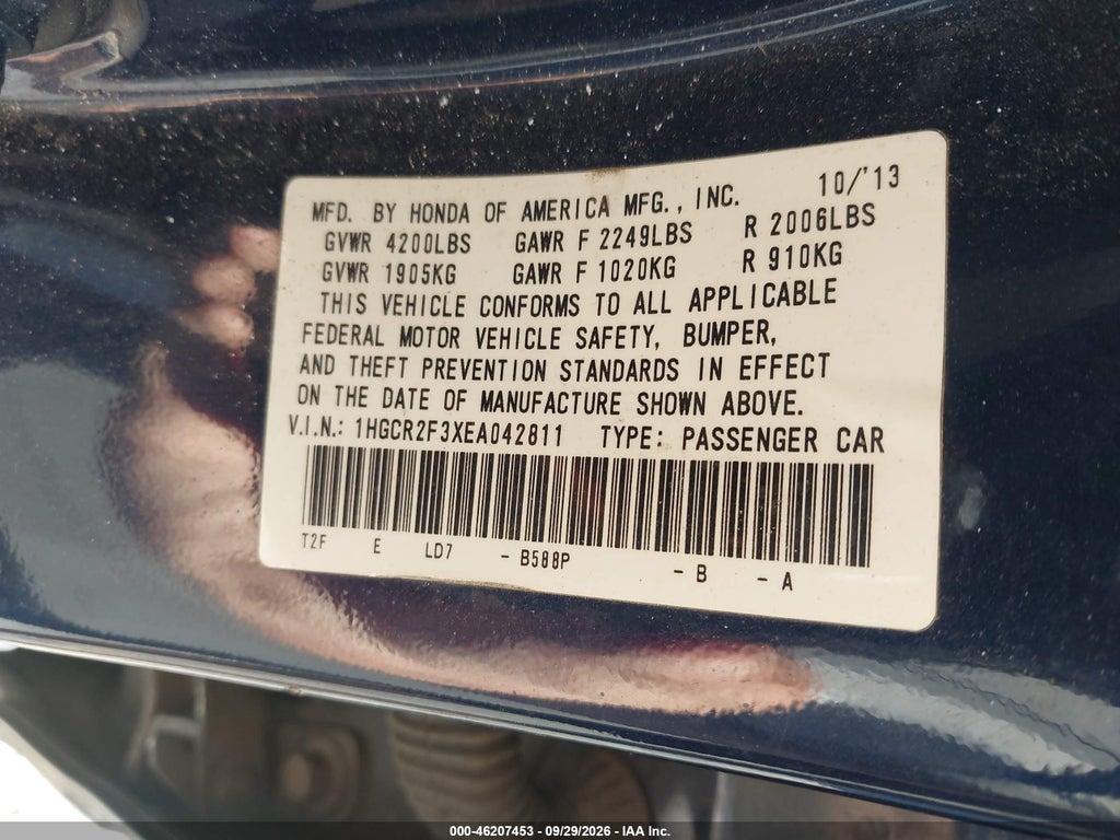 2014 Honda Accord LX photo 9