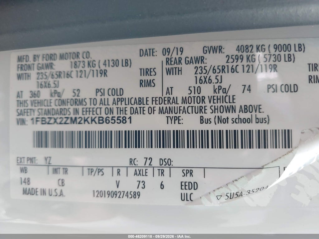 2019 Ford Transit-350 XLT photo 9
