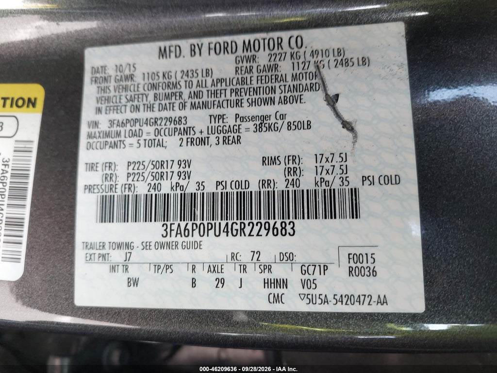 2016 Ford Fusion Energi SE Luxury photo 9