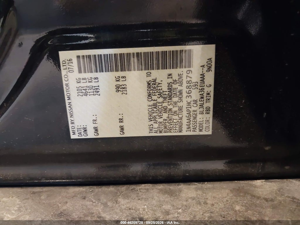 2017 Nissan Maxima 3.5 SL photo 9