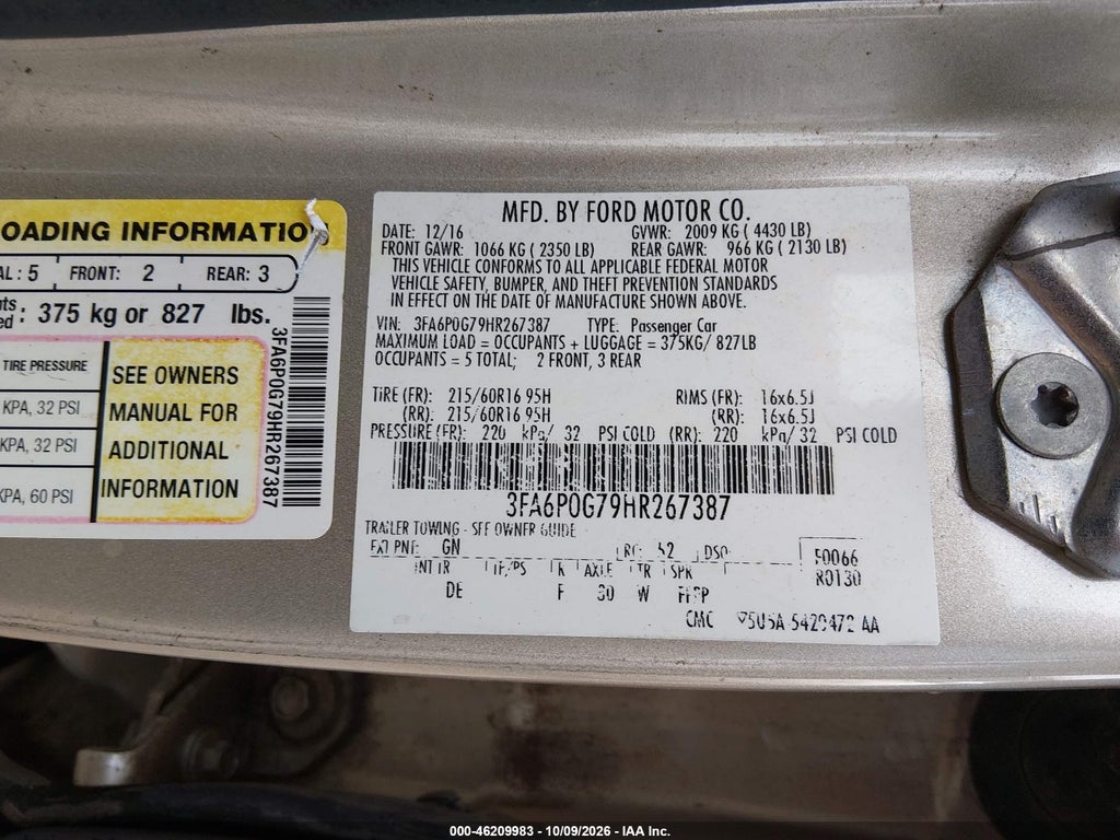 2017 Ford Fusion S photo 9