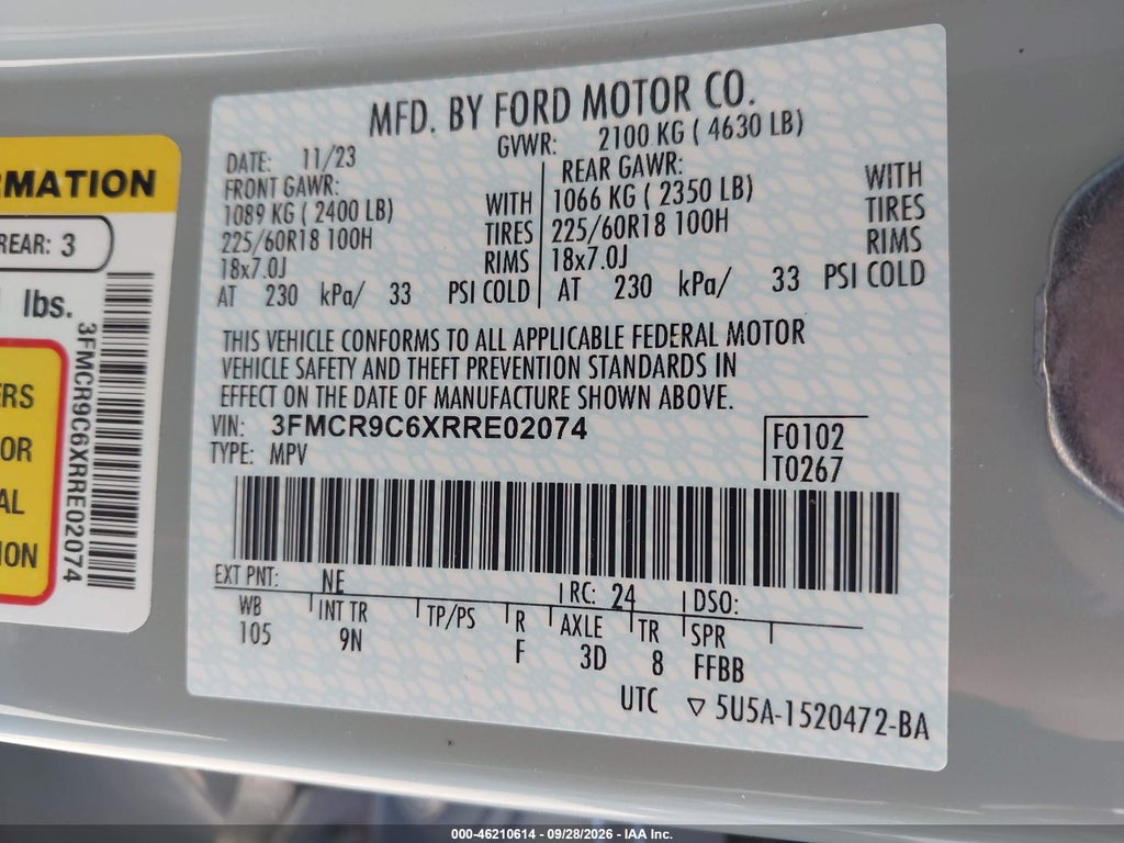 2024 Ford Bronco Sport Outer Banks photo 9