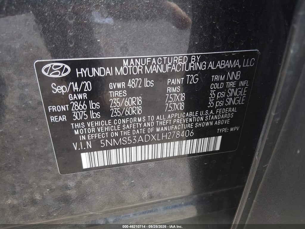 2020 Hyundai Santa FE Limited photo 9