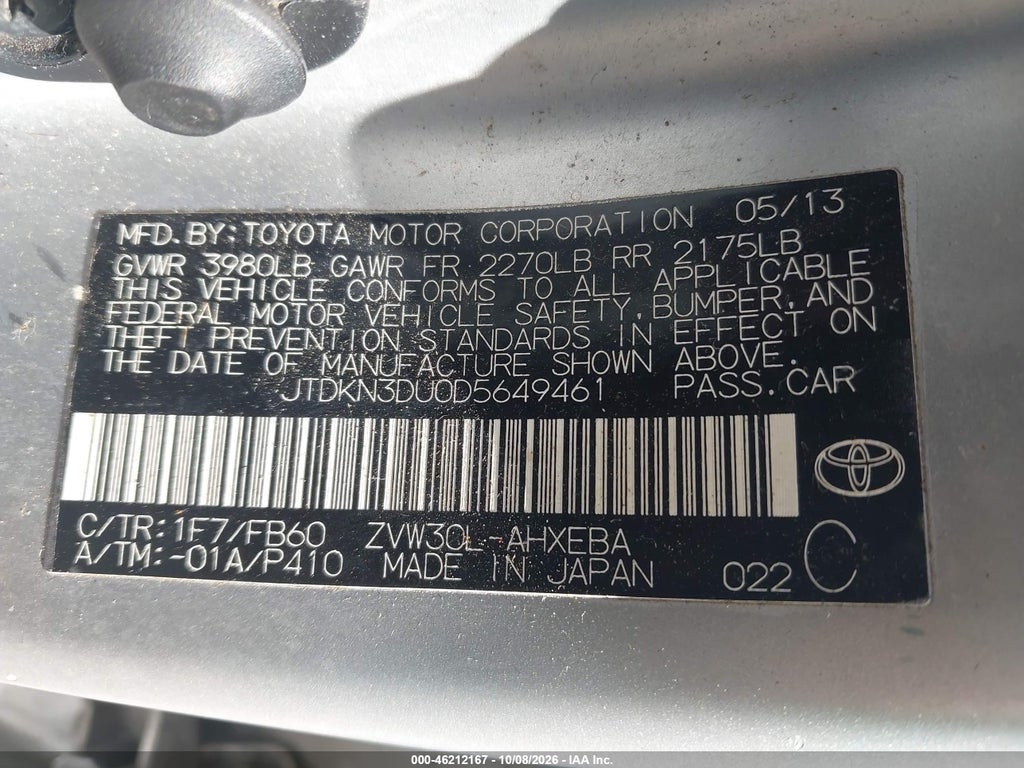 2013 Toyota Prius TWO photo 9