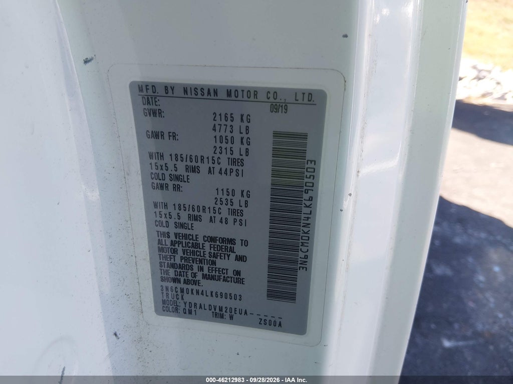 2020 Nissan NV200 Cargo S Xtronic CVT photo 9