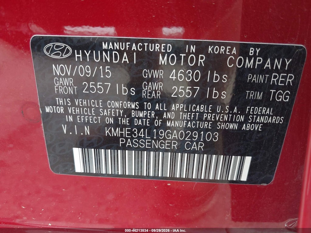 2016 Hyundai Sonata Hybrid Limited photo 9