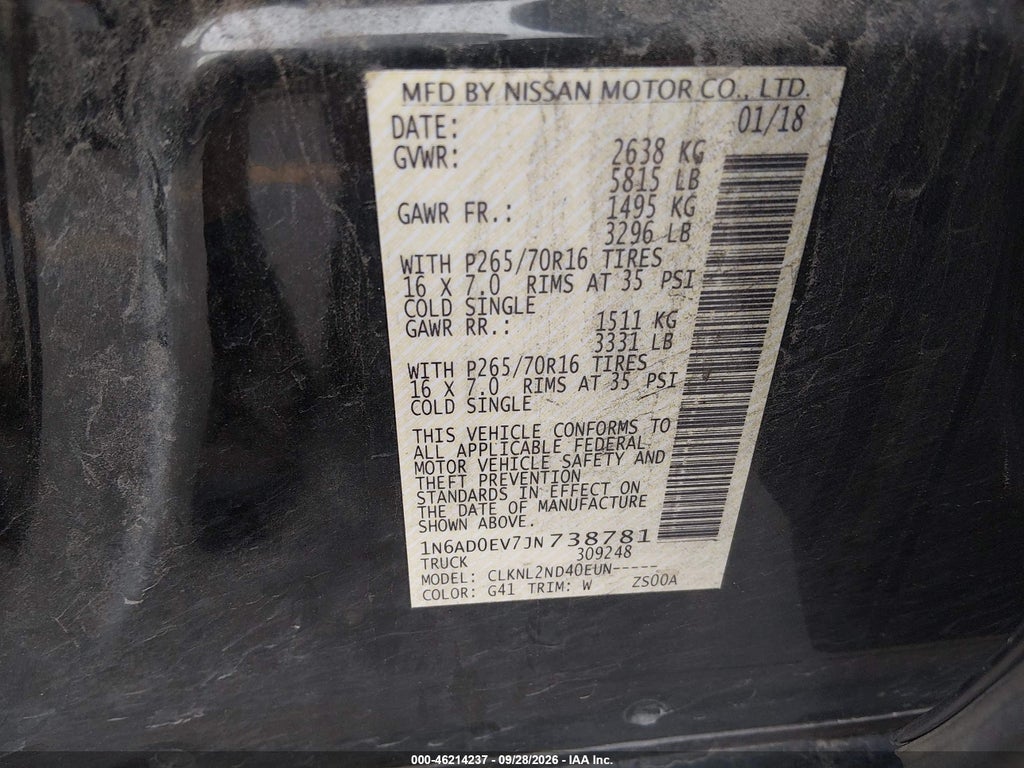2018 Nissan Frontier SV photo 9