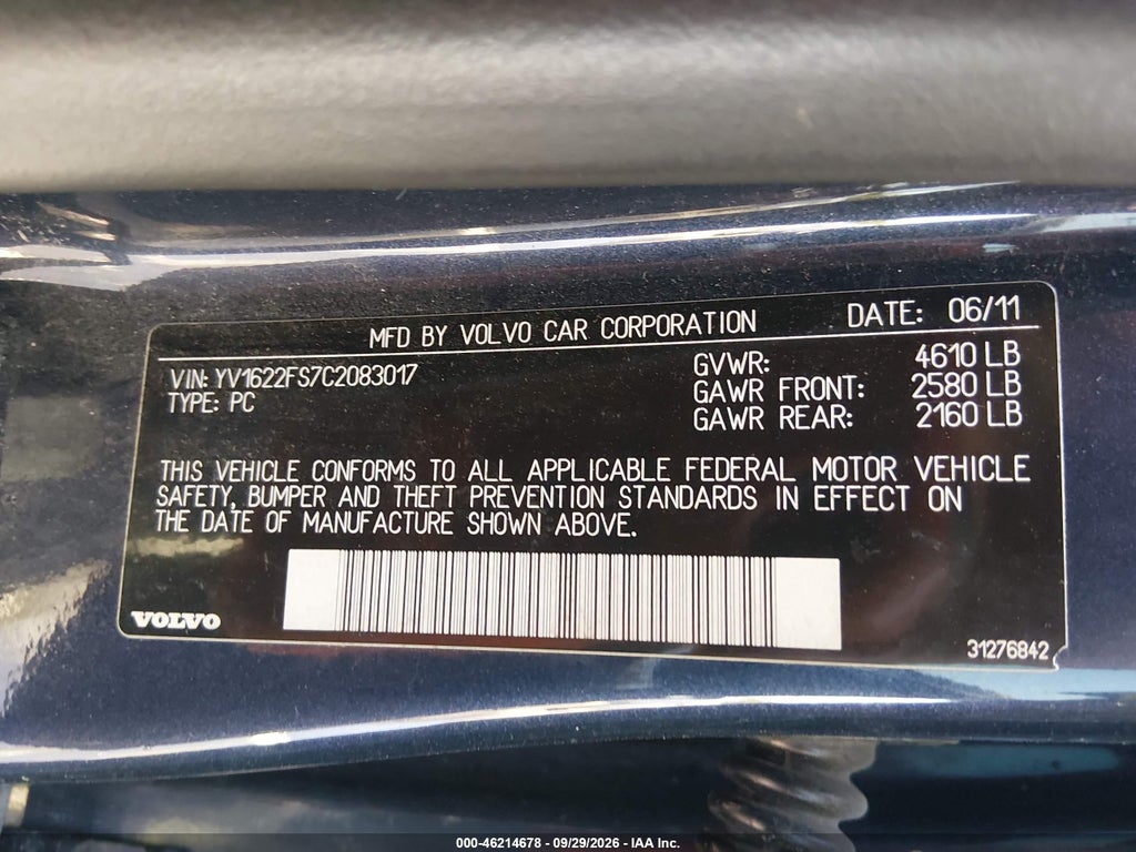 2012 Volvo S60 T5 photo 9