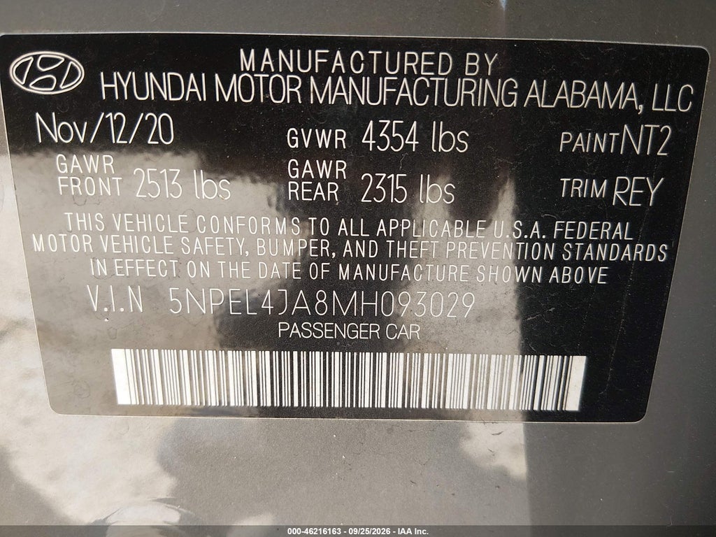 2021 Hyundai Sonata SEL photo 9