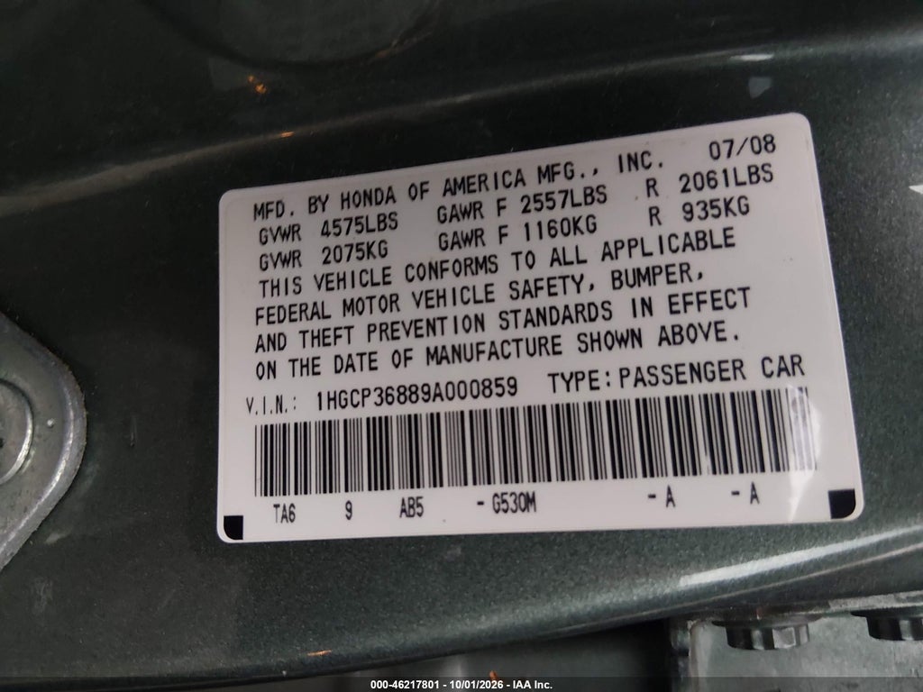 2009 Honda Accord 3.5 EX-L photo 9