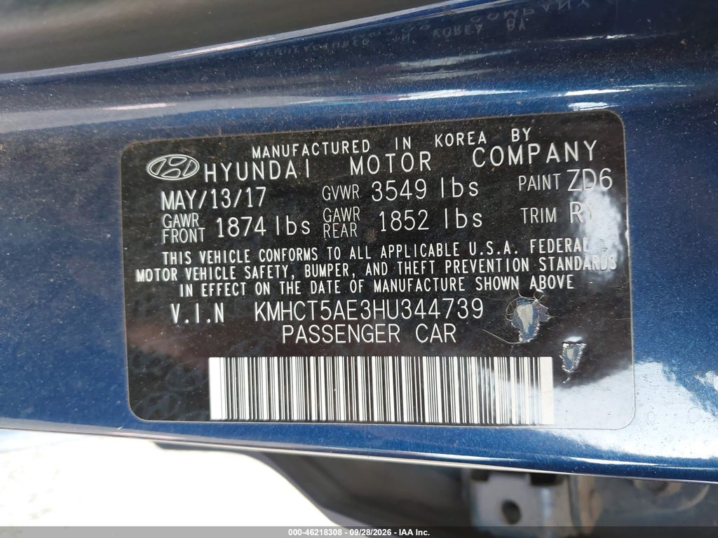2017 Hyundai Accent SE photo 9