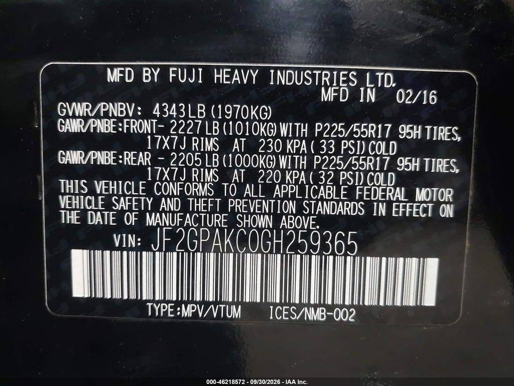 2016 Subaru Crosstrek 2.0I Limited photo 9