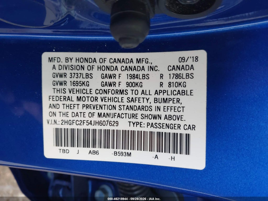 2018 Honda Civic LX photo 9