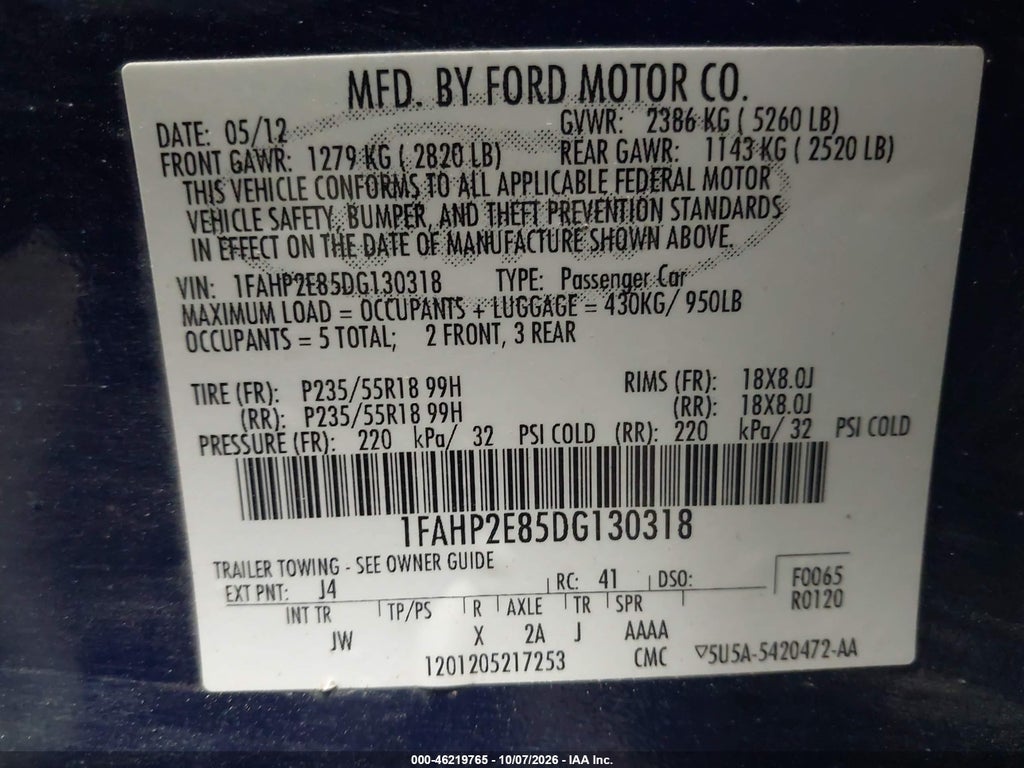 2013 Ford Taurus SEL photo 9