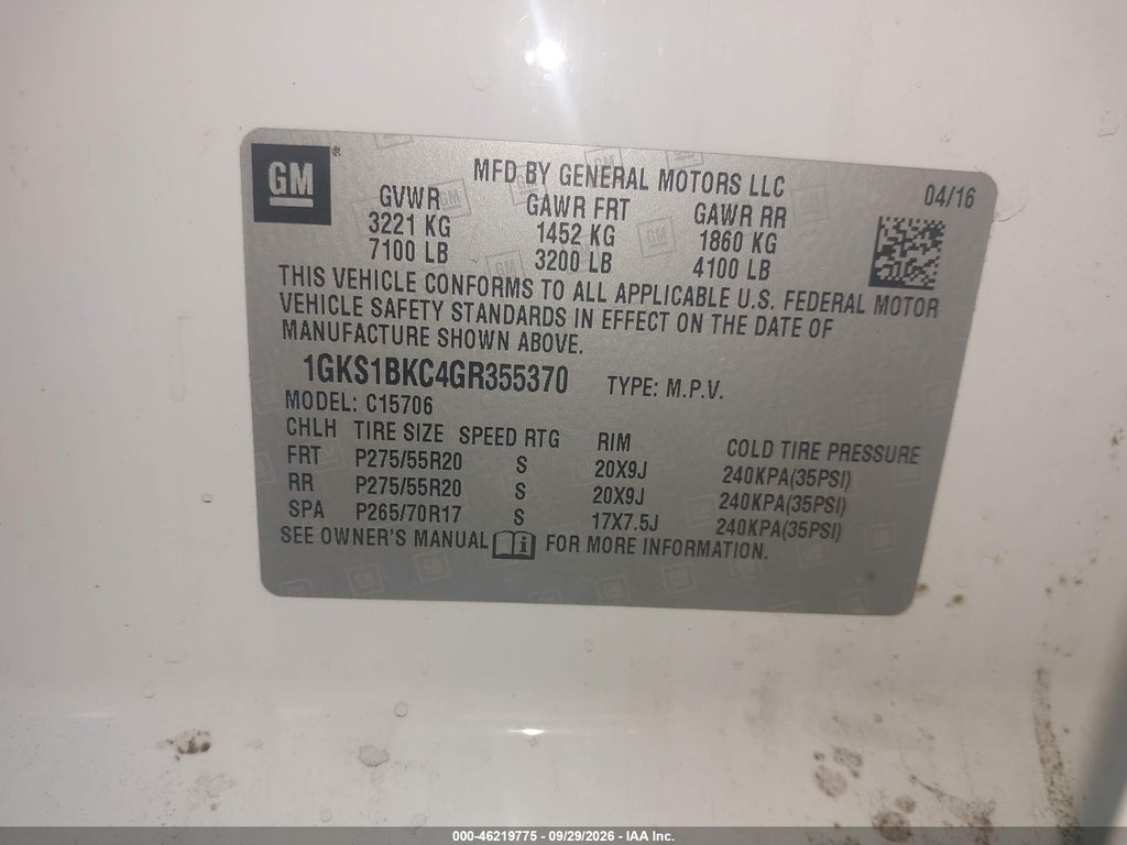 2016 GMC Yukon SLT photo 9