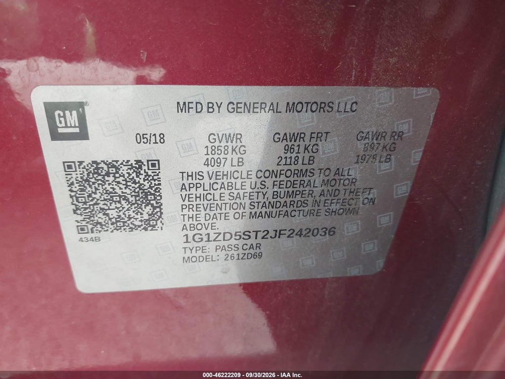 2018 Chevrolet Malibu LT photo 9