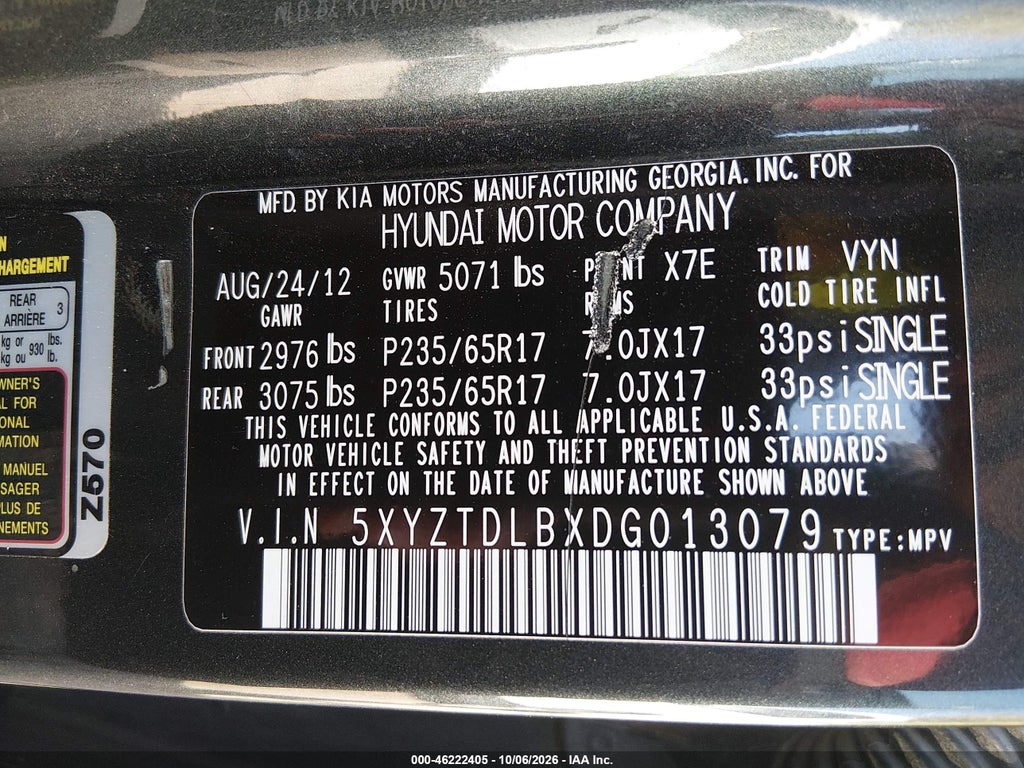 2013 Hyundai Santa FE Sport photo 9