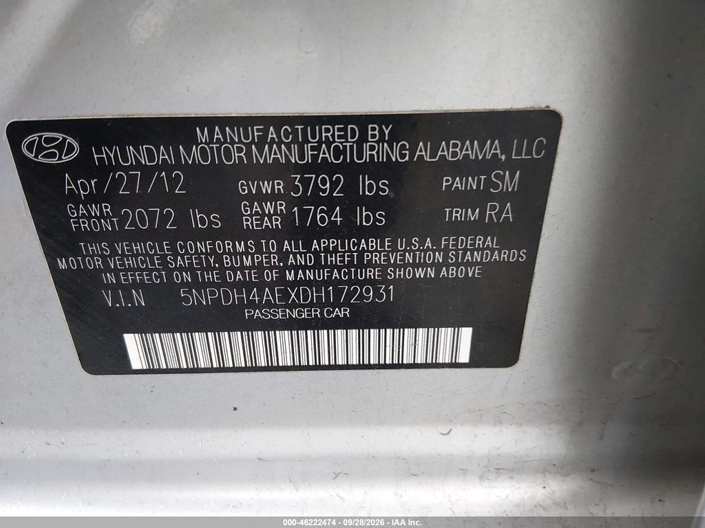 2013 Hyundai Elantra GLS photo 9
