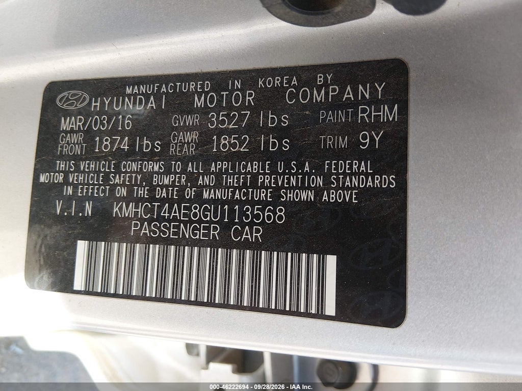 2016 Hyundai Accent SE photo 9