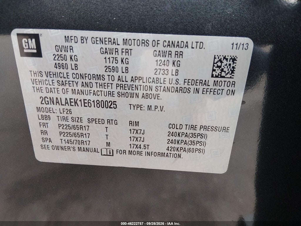 2014 Chevrolet Equinox LS photo 9