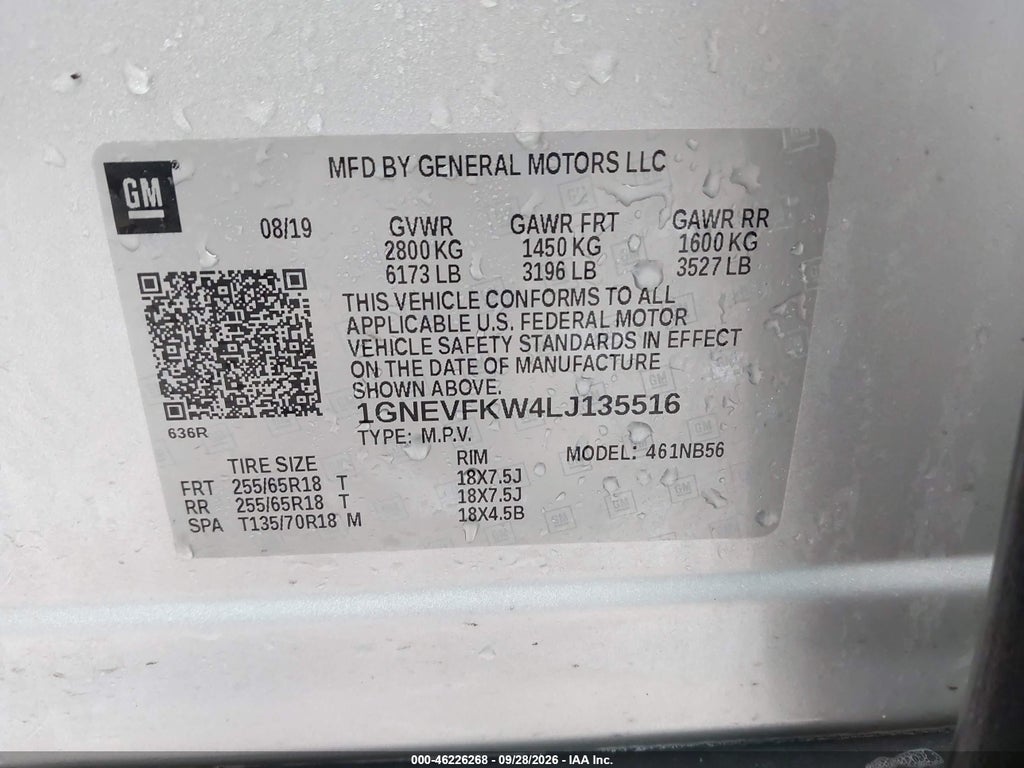 2020 Chevrolet Traverse AWD LS photo 9