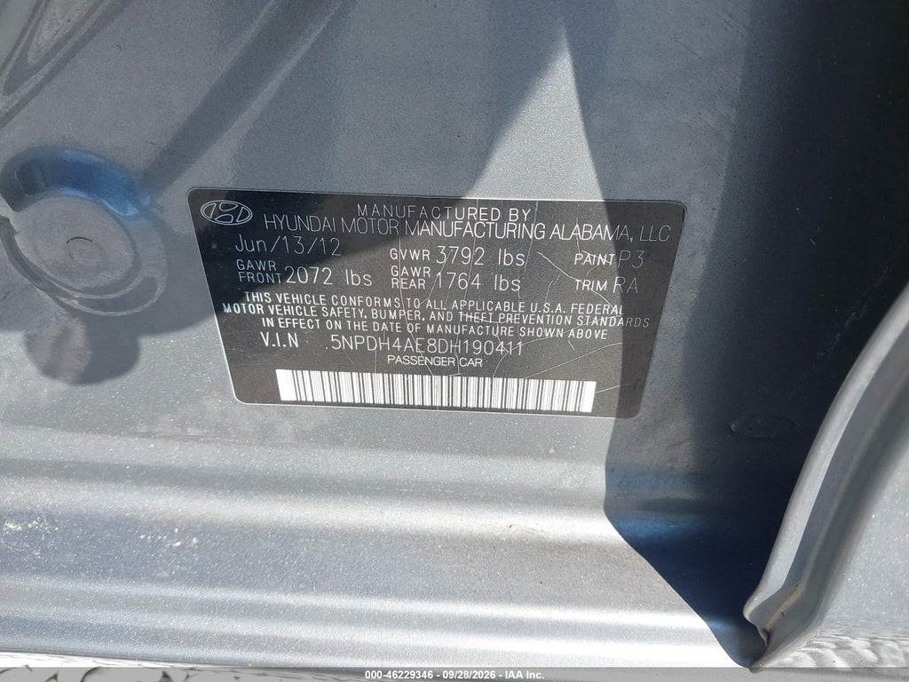 2013 Hyundai Elantra GLS photo 9