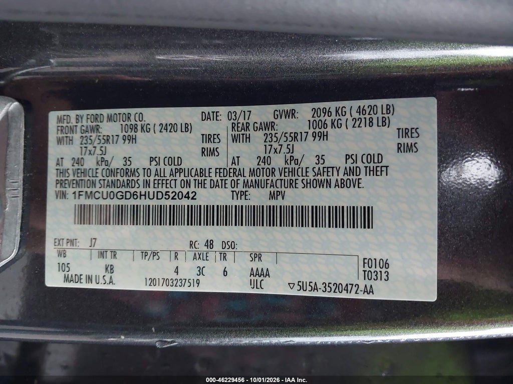 2017 Ford Escape SE photo 9
