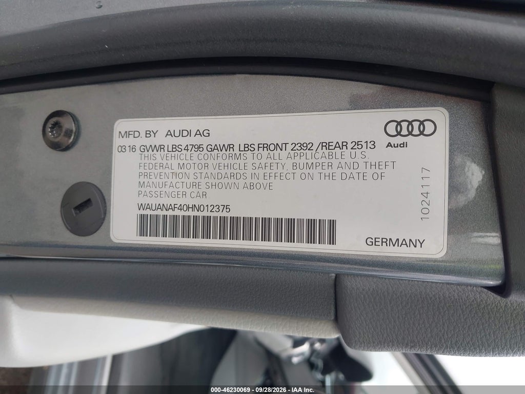2017 Audi A4 2.0T Premium photo 9