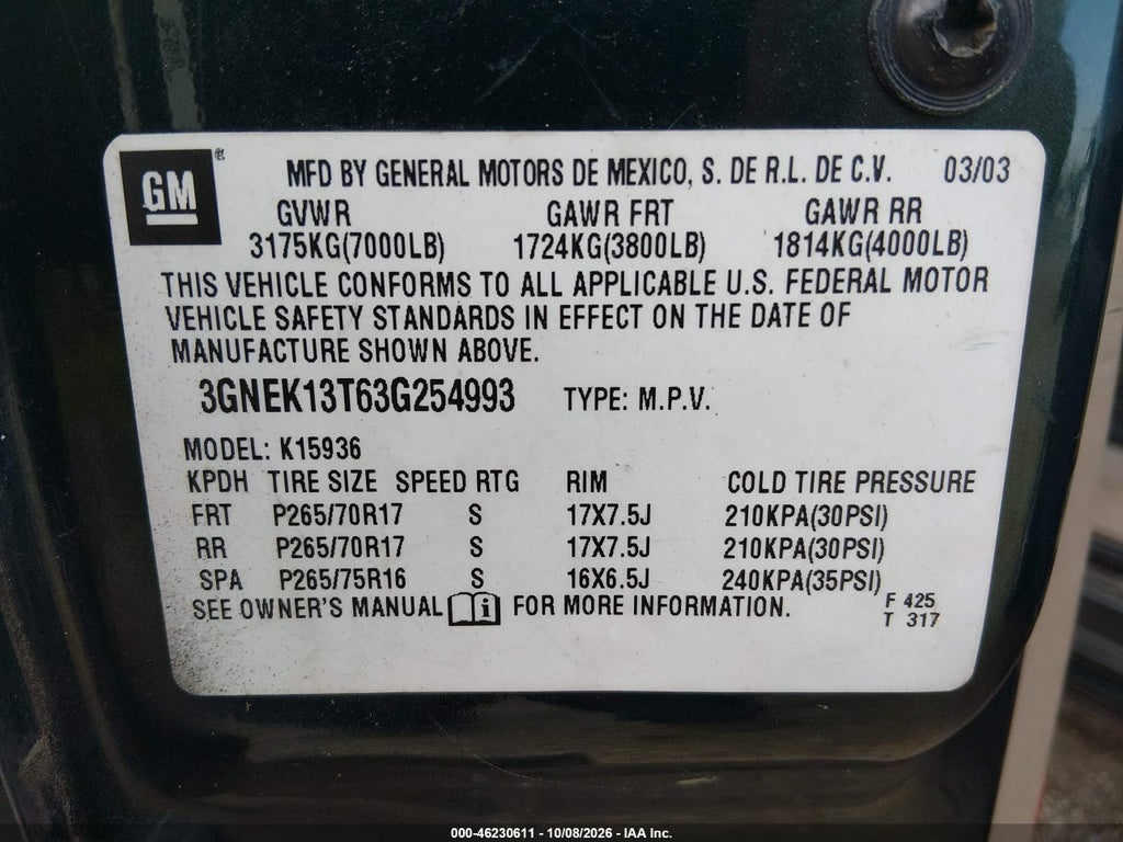2003 Chevrolet Avalanche 1500 photo 9