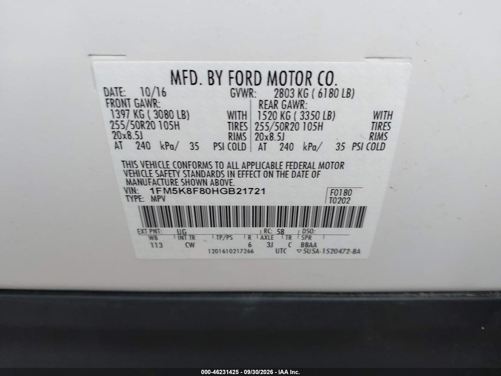 2017 Ford Explorer Limited photo 9