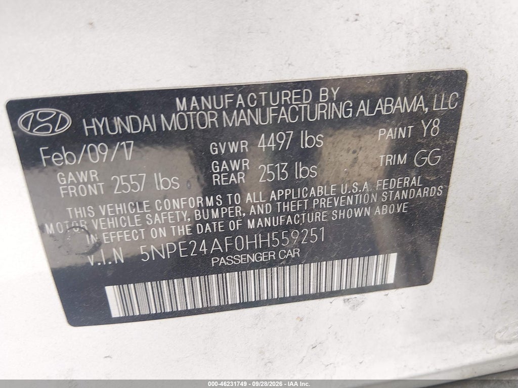 2017 Hyundai Sonata photo 9