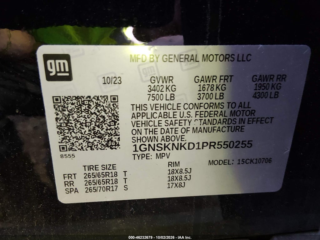 2023 Chevrolet Tahoe 4WD LT photo 9