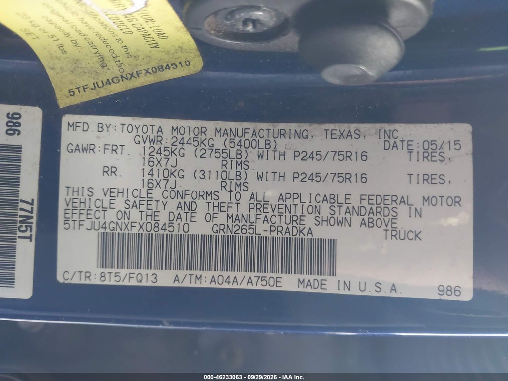 2015 Toyota Tacoma Prerunner V6 photo 9