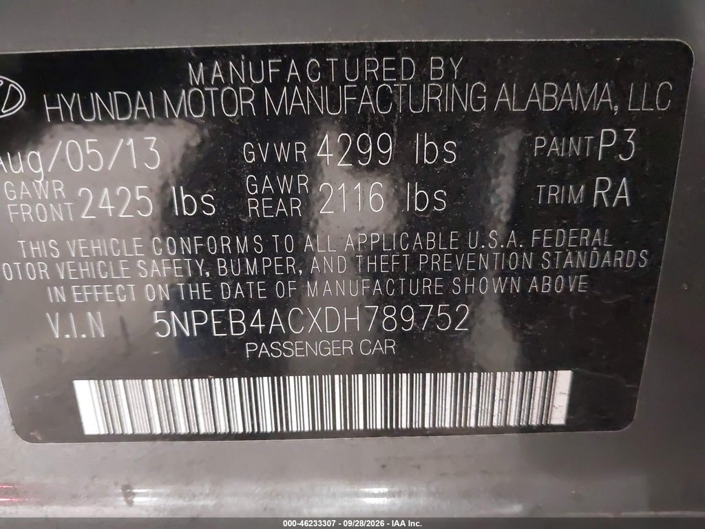 2013 Hyundai Sonata GLS photo 9