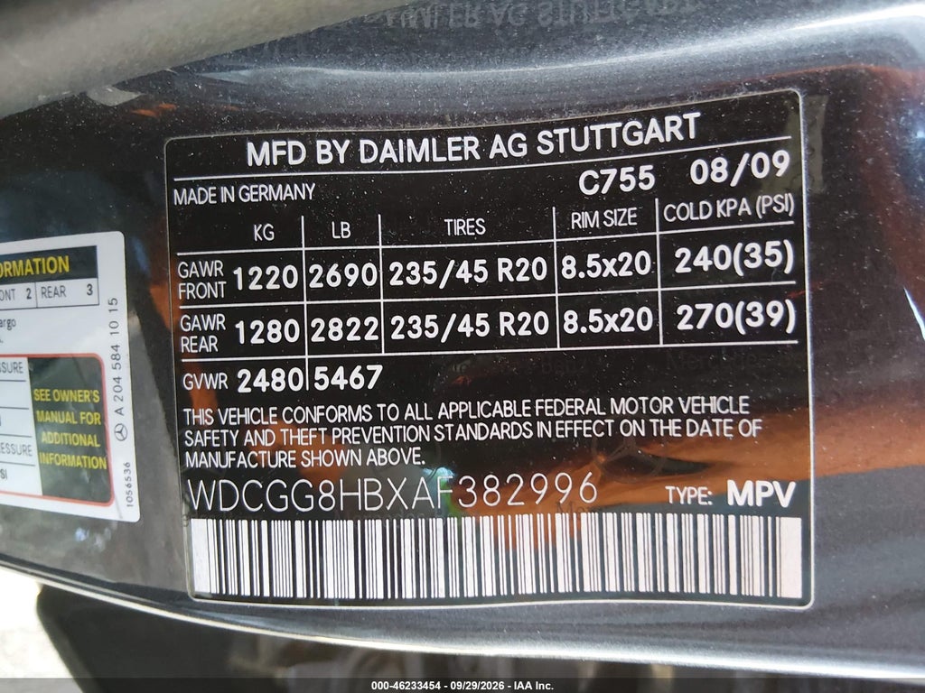 2010 Mercedes-Benz GLK 350 4MATIC photo 9