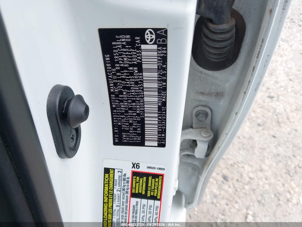 2016 Toyota Corolla L photo 9