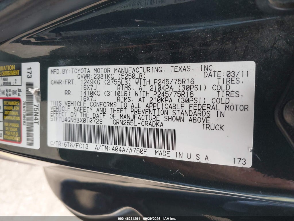 2011 Toyota Tacoma Prerunner V6 photo 9