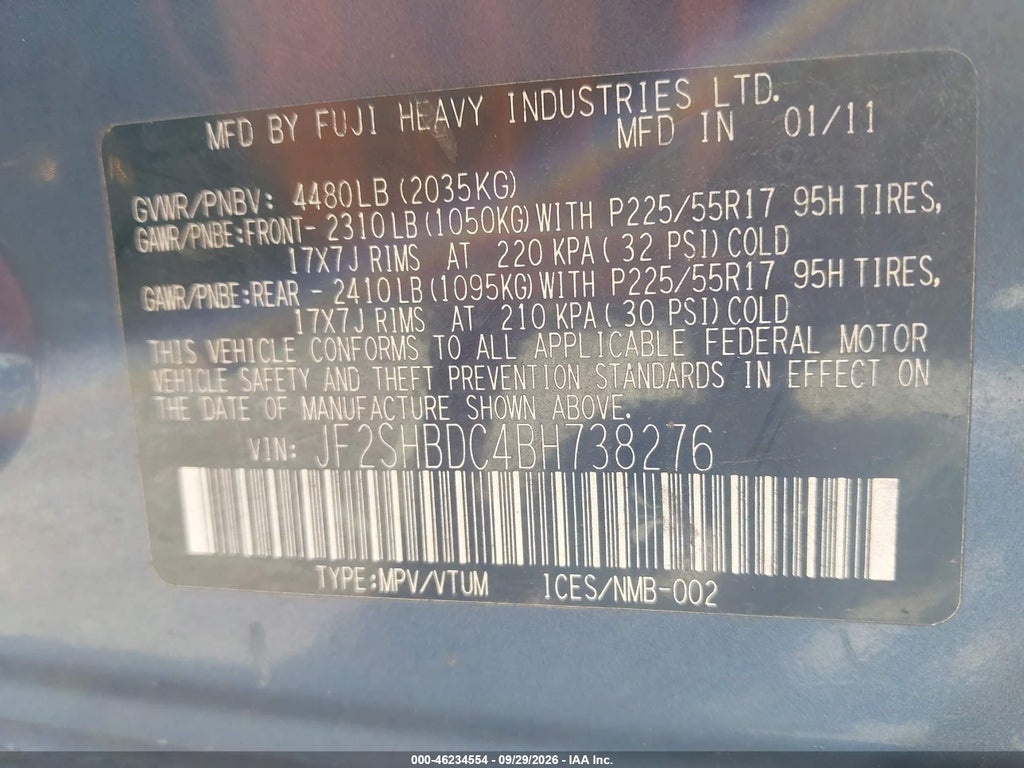 2011 Subaru Forester 2.5X Premium photo 9