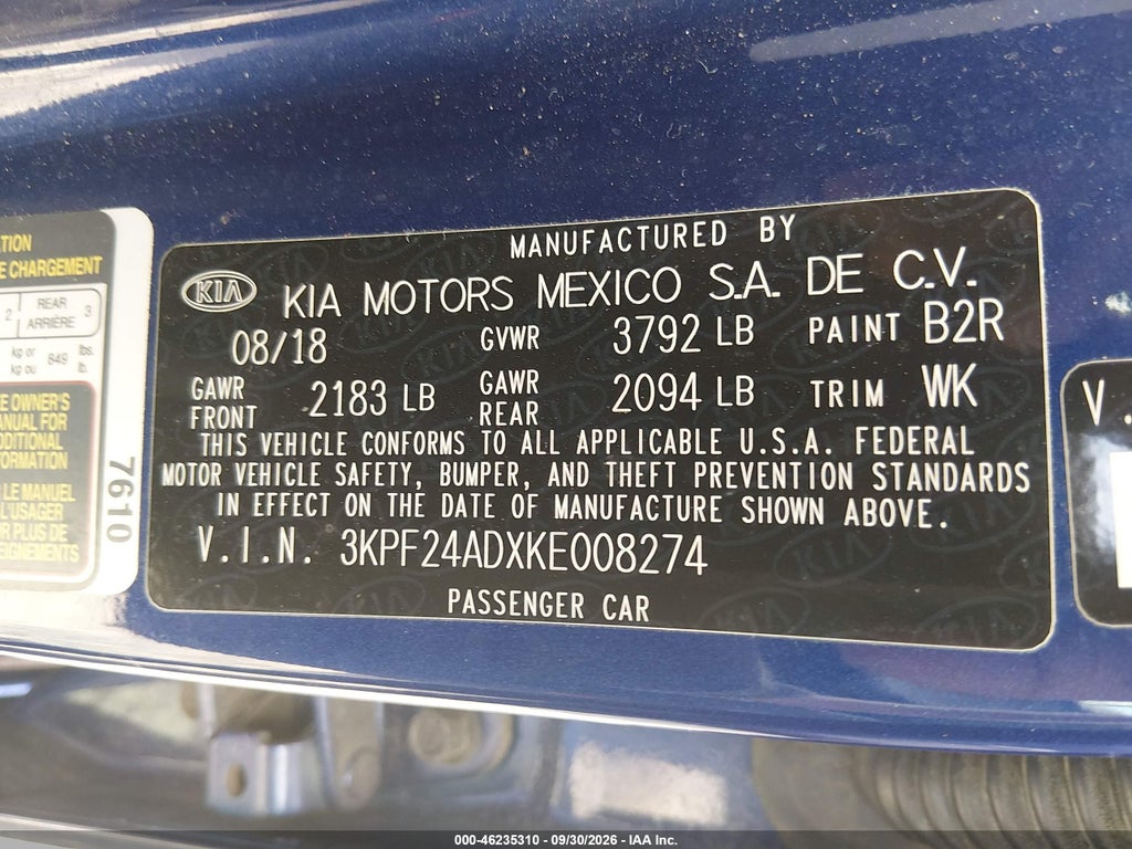 2019 Kia Forte LXS photo 9