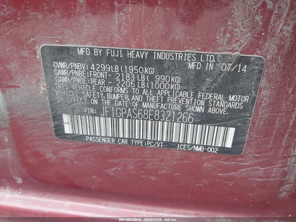 2014 Subaru Impreza 2.0I Sport Limited photo 9