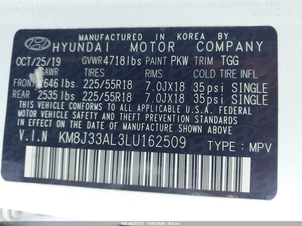 2020 Hyundai Tucson SEL photo 9