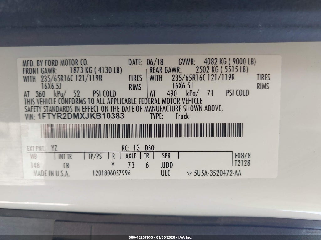 2018 Ford Transit-250 photo 9