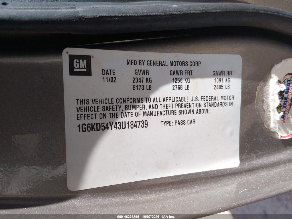 2003 Cadillac Deville Standard photo 9