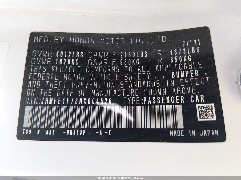 2022 Honda Civic EX photo 9