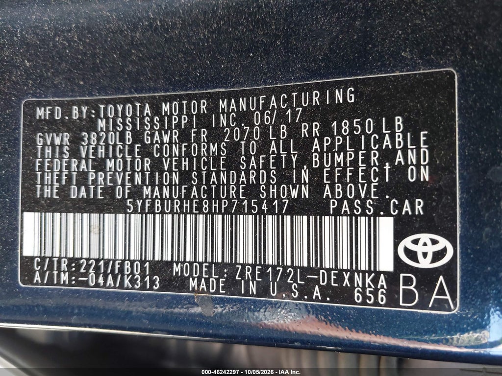 2017 Toyota Corolla LE photo 9